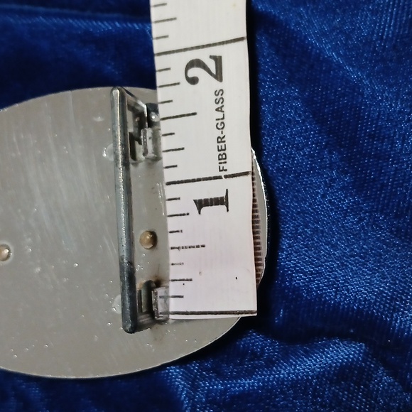 Silverstone & Faux Turquoise Belt Buckle - Picture 5 of 8